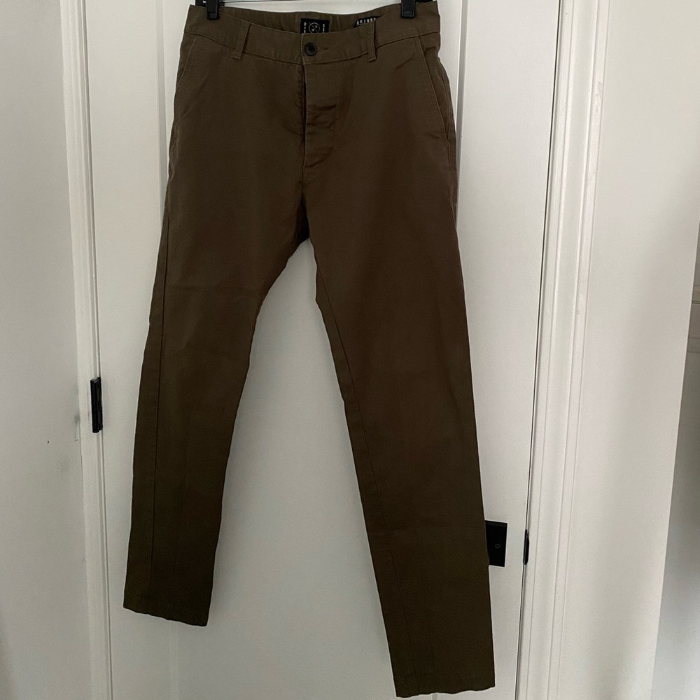 H&M Dark Green Skinny Chinos